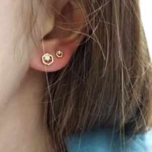 💎✨ 925 Hexagons Earring Set